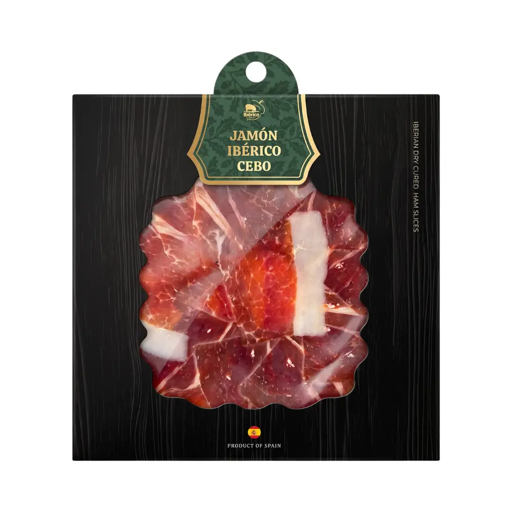 Đùi Sau Cebo Cắt Lát, Jamón Ibérico Cebo, Iberian Dry Cured Free Range Ham (50g) - THE WORLD'S BEST